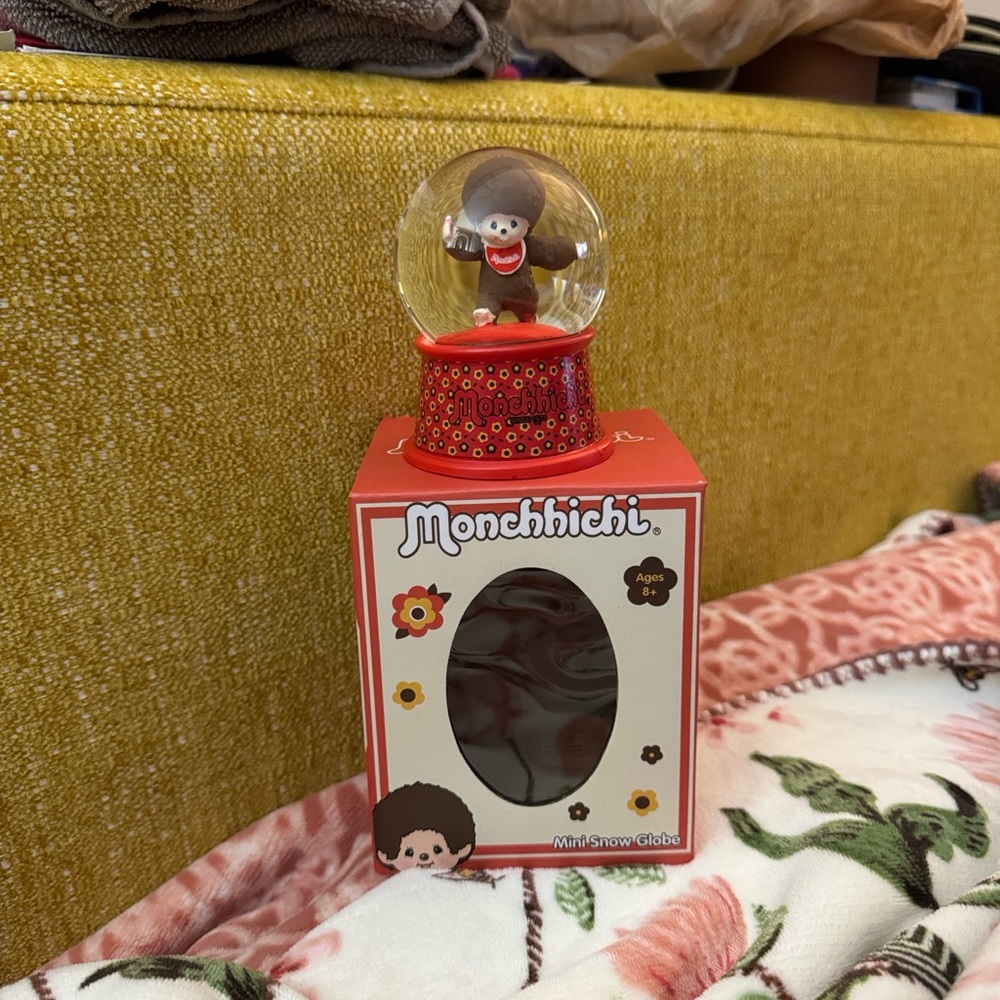 Monchichi snow globe. New in box. So cute!